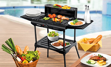 Unold Elektrogrill Standgrill Vario 58565 Tischgrill 1600W antihaft schwarz