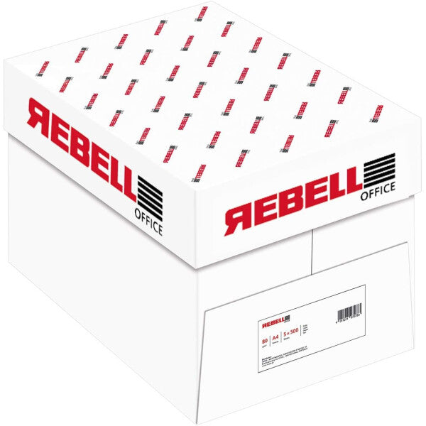 Eine Palette REBELL office Universalpapier weiß A4 80g - 1 Palette 100.000 Blatt