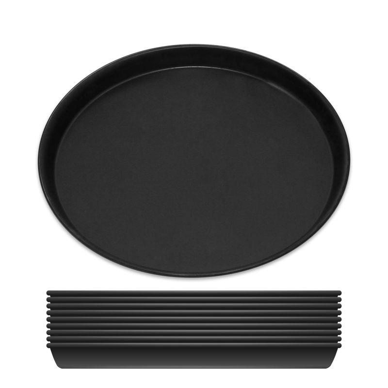 GRÄWE Pizzablech Ø 24 cm – 10er-Set, Blaublech, unbeschichtet, Made in Germany