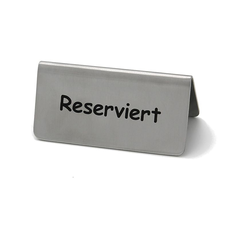 GRÄWE Metallschild / Tischaufsteller RESERVIERT 8 x 4 cm