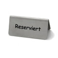 GRÄWE Metallschild / Tischaufsteller RESERVIERT 8 x 4 cm