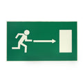GRÄWE Hinweisschild „Notausgang rechts“ – Nachleuchtend