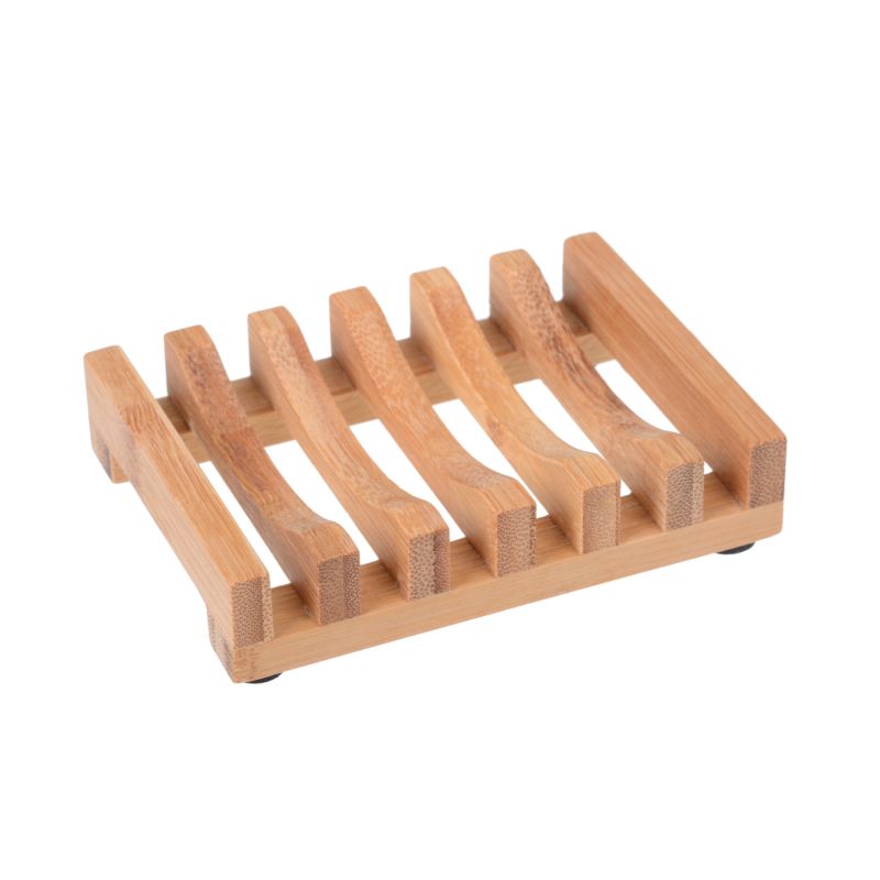 GRÄWE Seifenschale aus Bambus – rechteckig, 11,5 × 8,5 cm