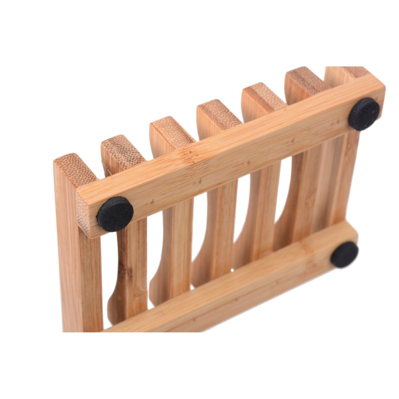 GRÄWE Seifenschale aus Bambus – rechteckig, 11,5 × 8,5 cm