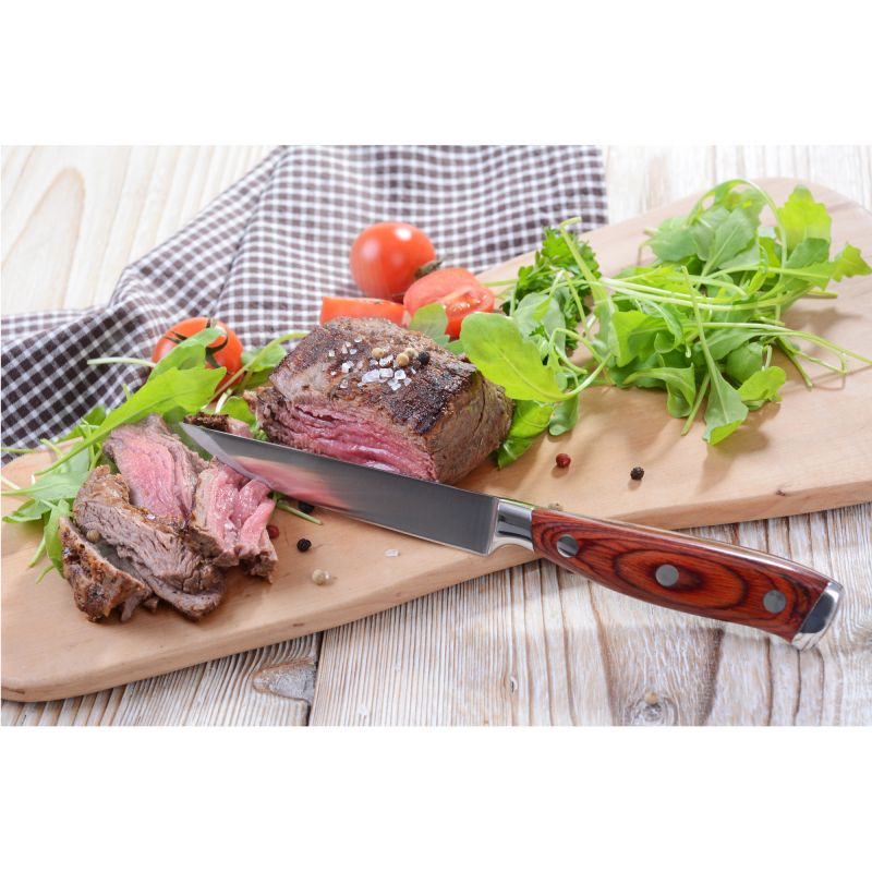 GRÄWE Steakmesser 2er-Set – German Steel Hartholzgriff