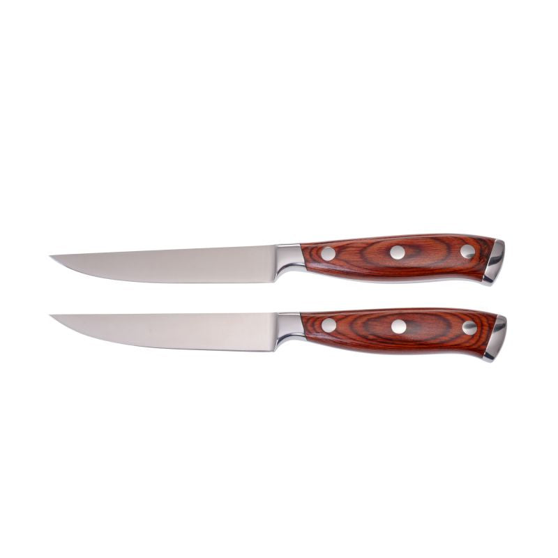 GRÄWE Steakmesser 2er-Set – German Steel Hartholzgriff