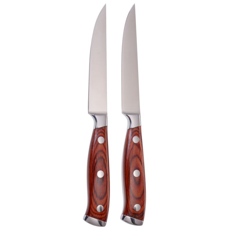 GRÄWE Steakmesser 2er-Set – German Steel Hartholzgriff