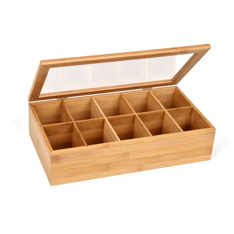 Gräwe Teebox aus Bambus 10 Fächer