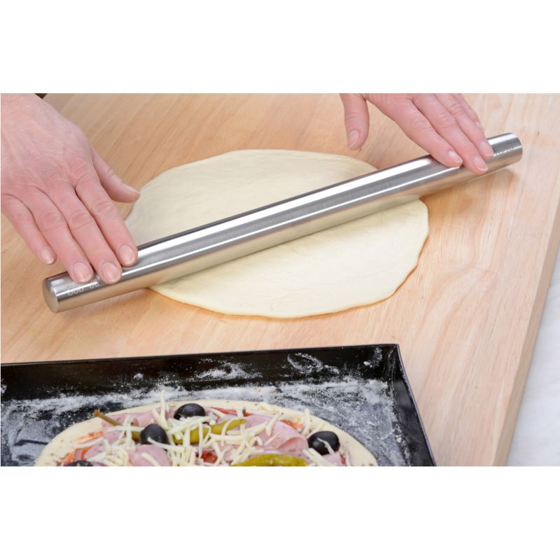 GRÄWE Teigroller 42 cm – Edelstahl 18/10, gebürstet, spülmaschinenfest